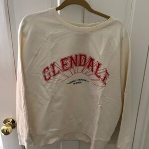 The Kooples Cream and Red Glendale Sweater